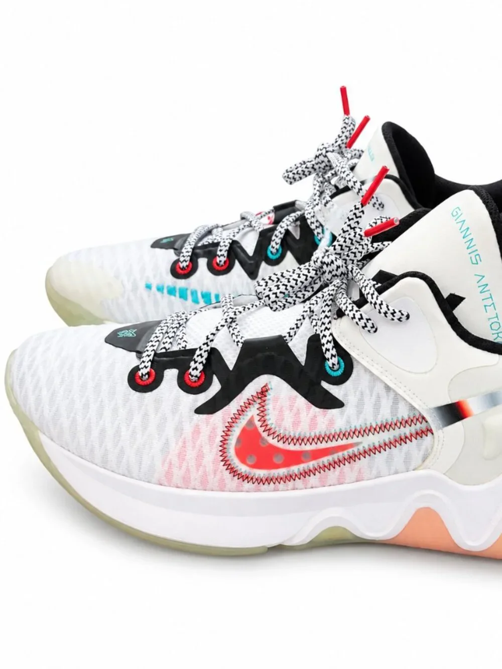 Nike Giannis Immortality Force Field White Multi  Rare Big Size 17 Hypebeast